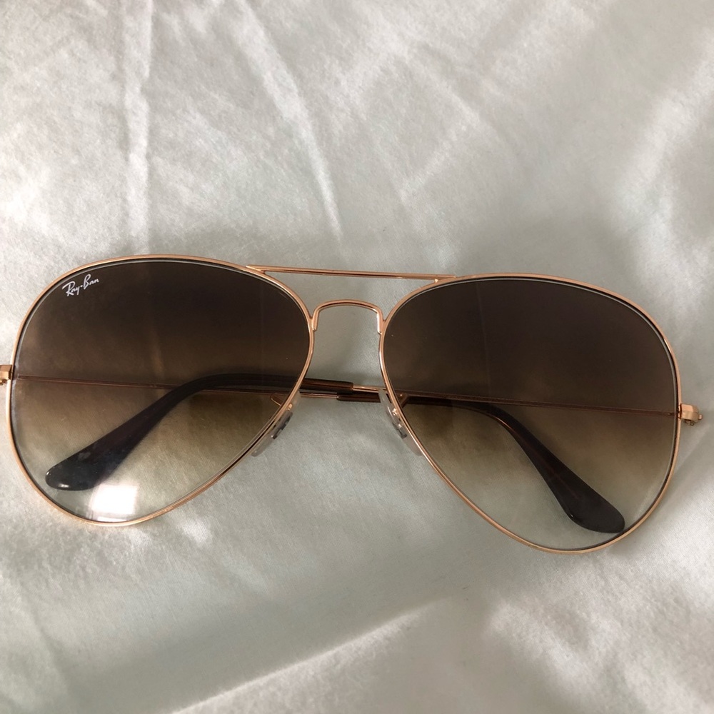 AVIATOR GRADIENT: LARGE GOLD LIGHT BROWN GRADIENT